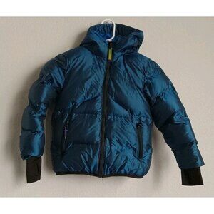 Champion Boys Hooded Puffer Jacket Coat Blue Size XS 4/5